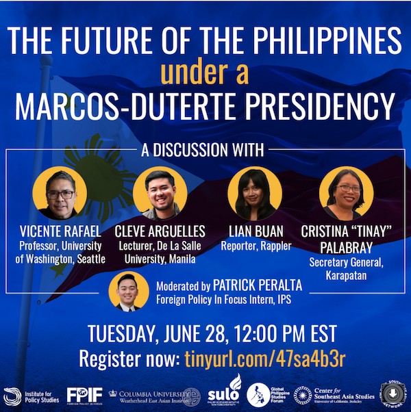 Webinar: The Future Of The Philippines Under A Marcos-Duterte ...